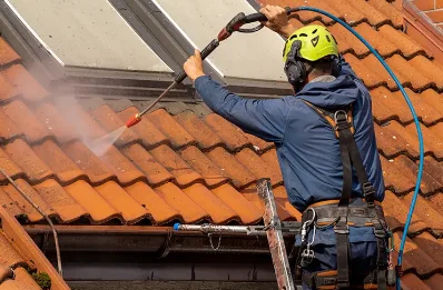 Démoussage et hydrofuge de toiture à Pomy